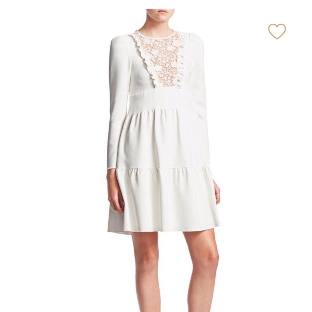 See by Chloe NWT Ivory Lace Ruffle Dress 38 6 Rehearsal Dinner Boho Romantic - Picture 2 of 6